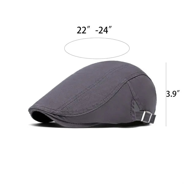 Adjustable Men's Classic Cotton Flat Cap