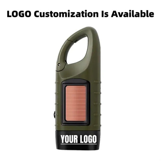 Rechargeable Hand Crank Solar Powered Flashlight