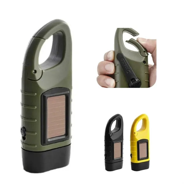 Rechargeable Hand Crank Solar Powered Flashlight