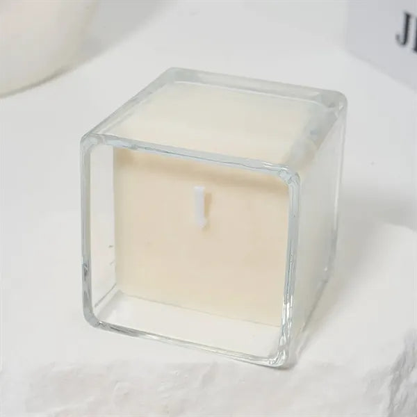 Mini Bamboo Lid Square Soy Wax Scented Candle