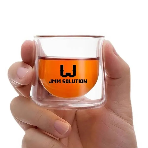 2oz Double Wall Insulated Glass Tea Cup