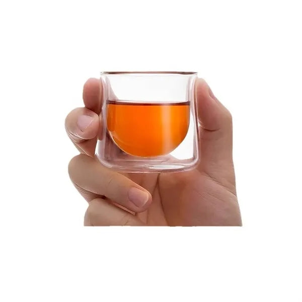 2oz Double Wall Insulated Glass Tea Cup