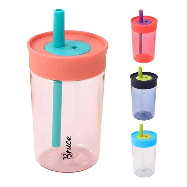 15 Oz Kids Plastic Spill Proof Straw Tumbler