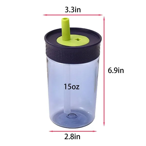 15 Oz Kids Plastic Spill Proof Straw Tumbler