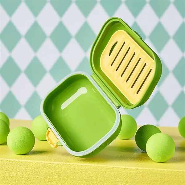 Portable Plastic Soap Box w/ Drain Tray