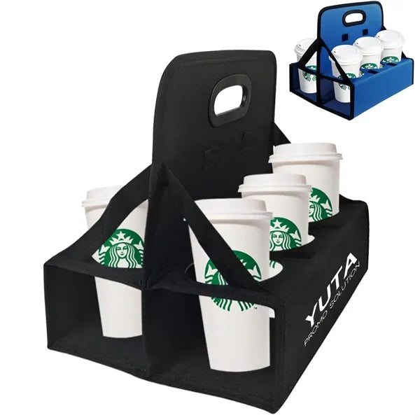 Foldable Portable 6-Slot Polyester Drink Holder