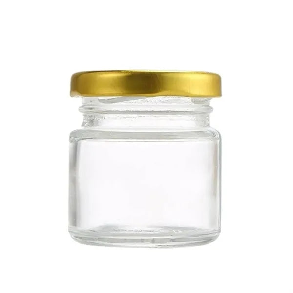 1.5/2.5/3.5oz Mini Clear Glass Storage Jar w/ Lid