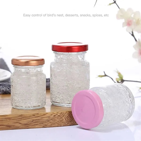 1.5/2.5/3.5oz Mini Clear Glass Storage Jar w/ Lid