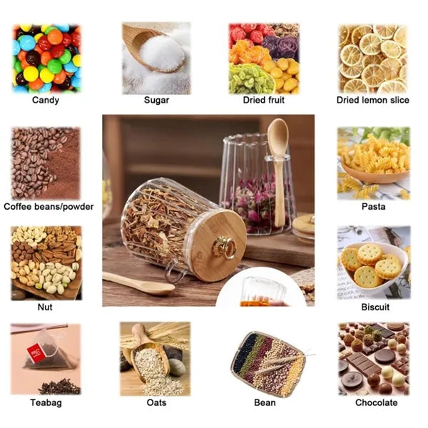 25oz Petal Glass Food Storage Jar w/ Spoon