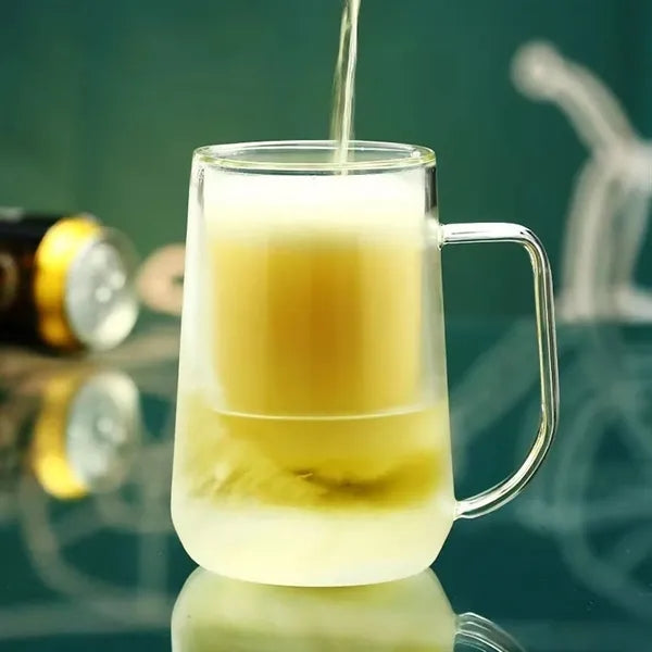 16oz Double Wall Glass Freezer Beer Mug