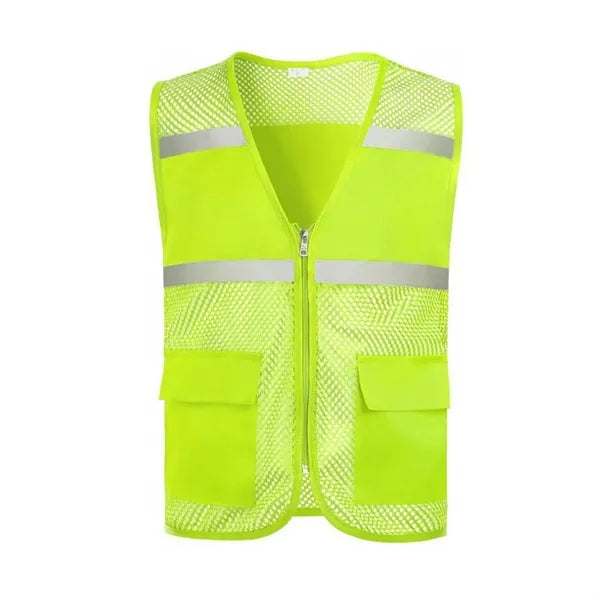 Hi Viz Reflective Polyester Mesh Safety Vest