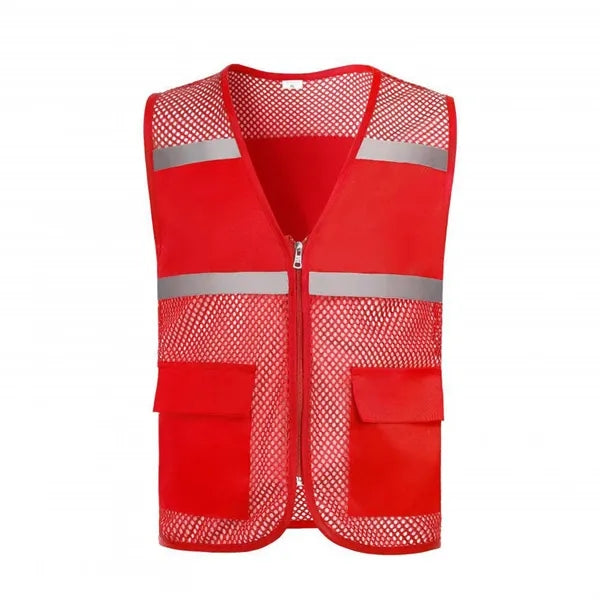 Hi Viz Reflective Polyester Mesh Safety Vest