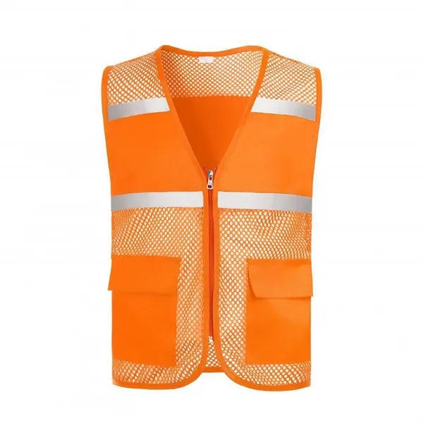 Hi Viz Reflective Polyester Mesh Safety Vest