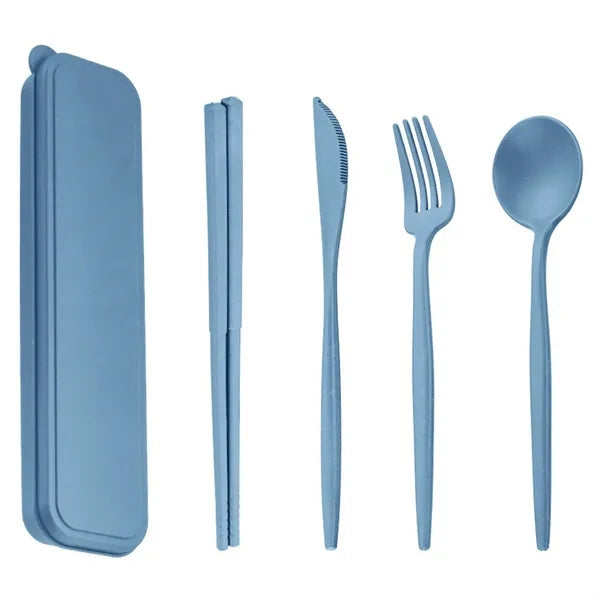 5PCS Eco Friendly Wheat Straw Cutlery Set