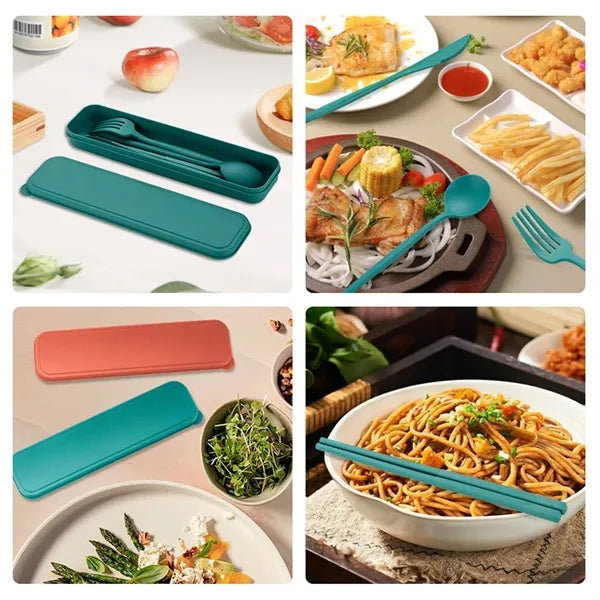 5PCS Eco Friendly Wheat Straw Cutlery Set