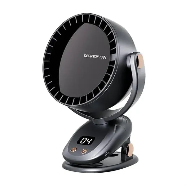 Portable USB Clip On Desk Fan w/ LED Display