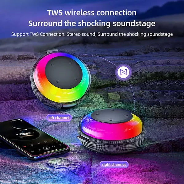 Waterproof Portable Wireless Bluetooth Speaker w/ Lanyard