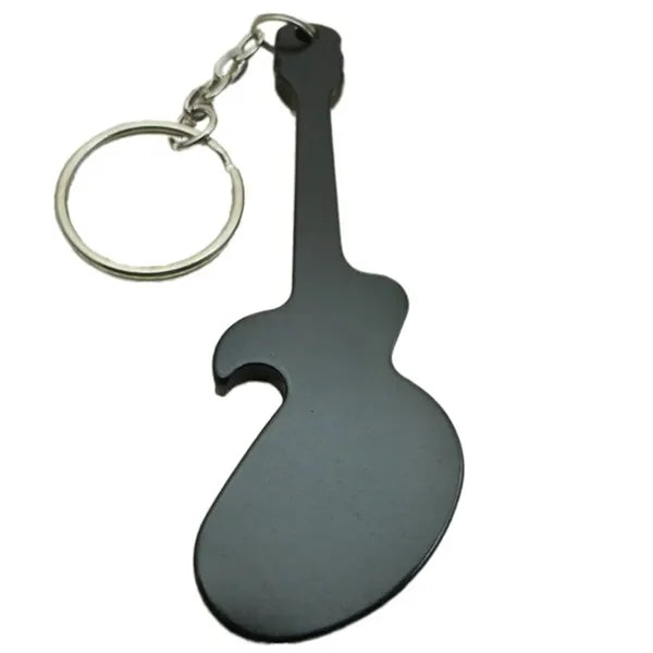 Guitar Shaped Aluminum Alloy Bottle Opener Keychain