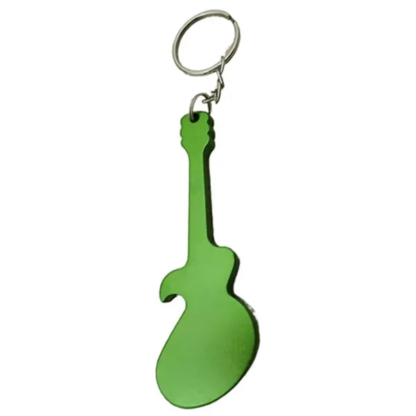 Guitar Shaped Aluminum Alloy Bottle Opener Keychain