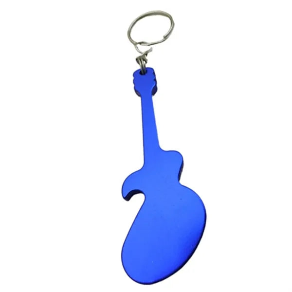 Guitar Shaped Aluminum Alloy Bottle Opener Keychain