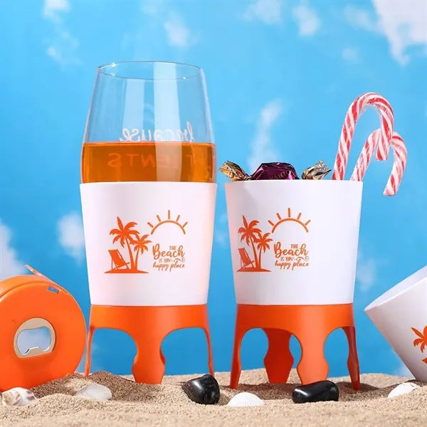 Plastic Beach Drink Cup Holder w/ Opener
