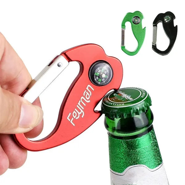 Multi Function Compass Opener Aluminum Alloy Carabiner