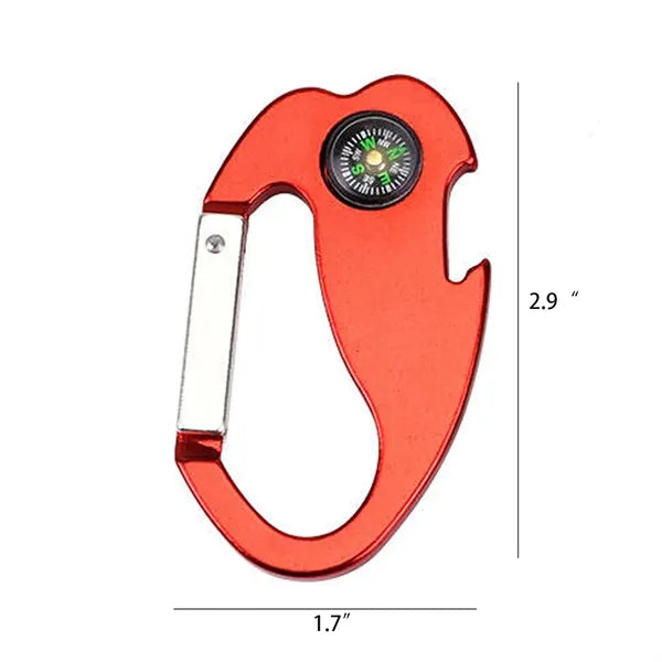 Multi Function Compass Opener Aluminum Alloy Carabiner