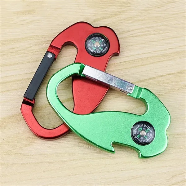 Multi Function Compass Opener Aluminum Alloy Carabiner