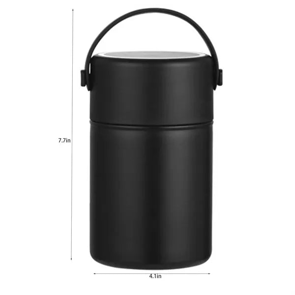 34oz Portable Stainless Steel Thermal Food Jar w/ Spoon