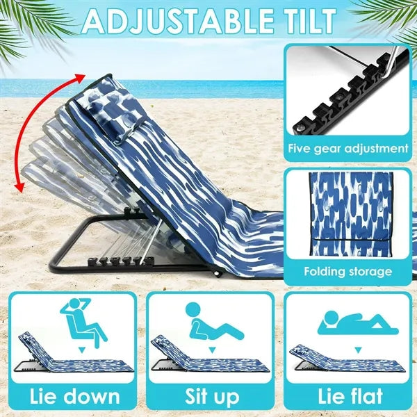 Outdoor Adjustable Folding Beach Lounge Chair