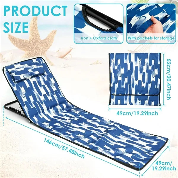 Outdoor Adjustable Folding Beach Lounge Chair