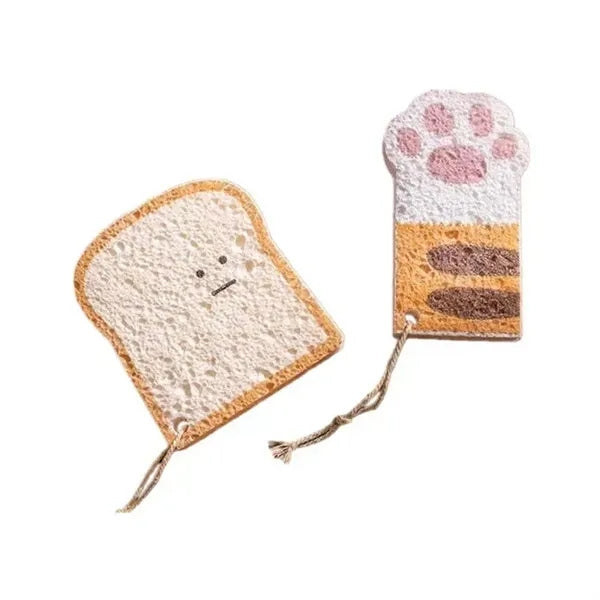 Toast-Shaped Wood Pulp Cotton Dish Sponge