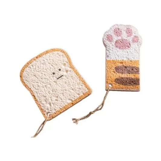 Toast-Shaped Wood Pulp Cotton Dish Sponge