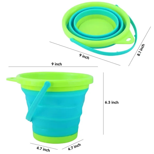 Portable BPA Free Collapsible Beach Buckets Toy