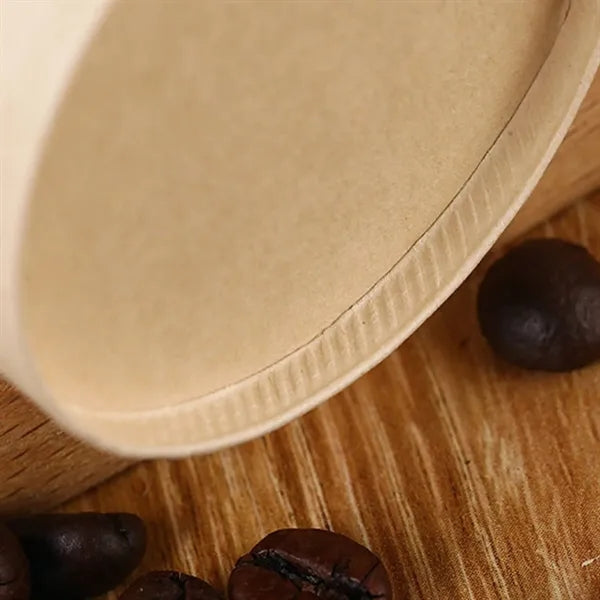 50Pcs 9oz Bamboo Fiber Natural Color Disposable Paper Cup