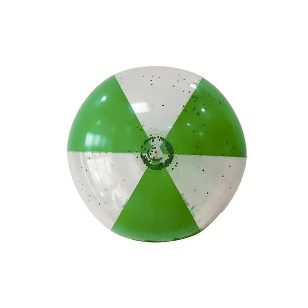 16/24in PVC Inflatable Beach Ball - Transparent Glitter Toy
