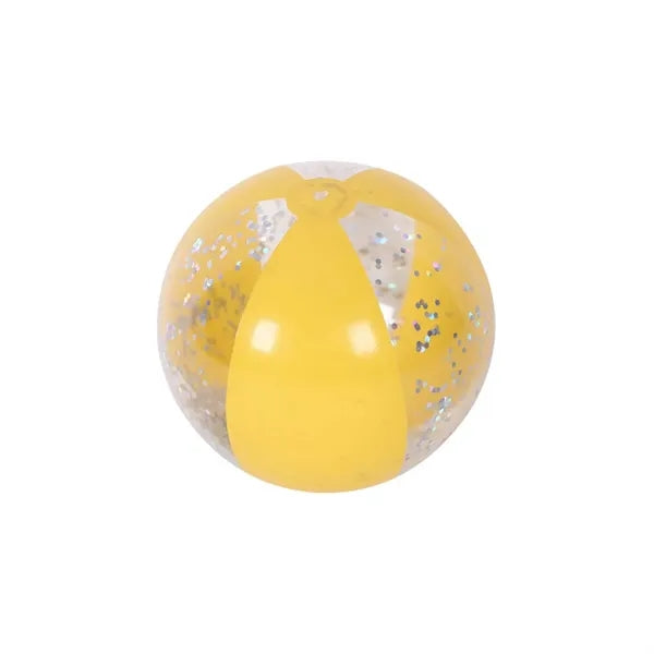 16/24in PVC Inflatable Beach Ball - Transparent Glitter Toy