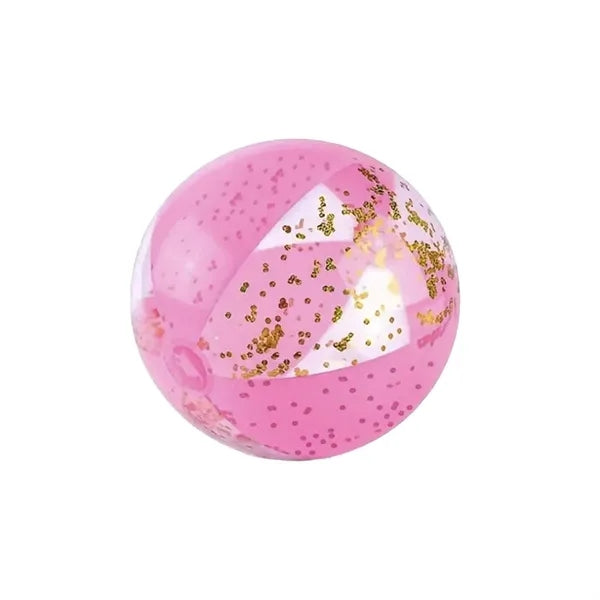 16/24in PVC Inflatable Beach Ball - Transparent Glitter Toy