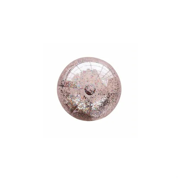 16/24in PVC Inflatable Beach Ball - Transparent Glitter Toy