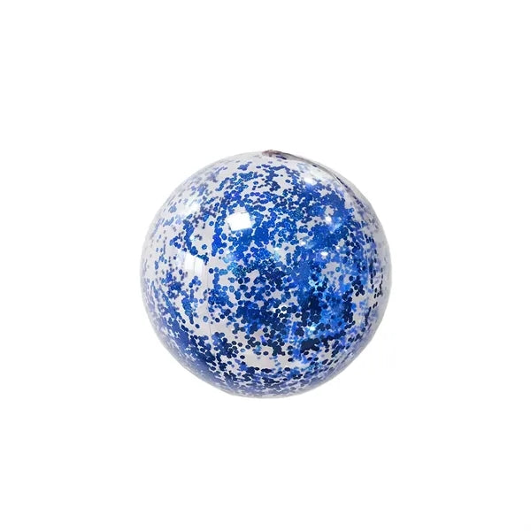 16/24in PVC Inflatable Beach Ball - Transparent Glitter Toy