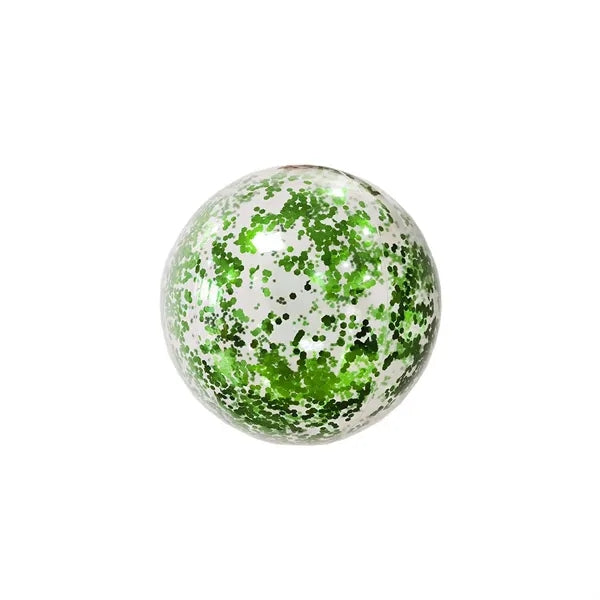 16/24in PVC Inflatable Beach Ball - Transparent Glitter Toy