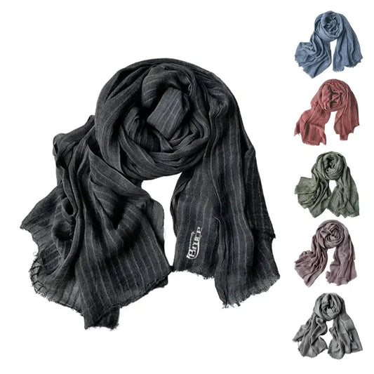 Breathable Cooling Cotton Linen Summer Scarf
