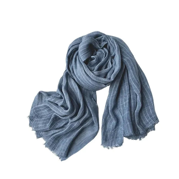 Breathable Cooling Cotton Linen Summer Scarf