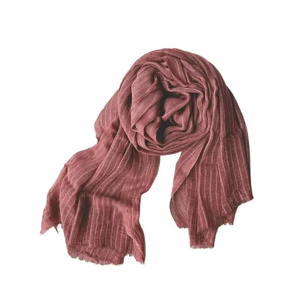 Breathable Cooling Cotton Linen Summer Scarf