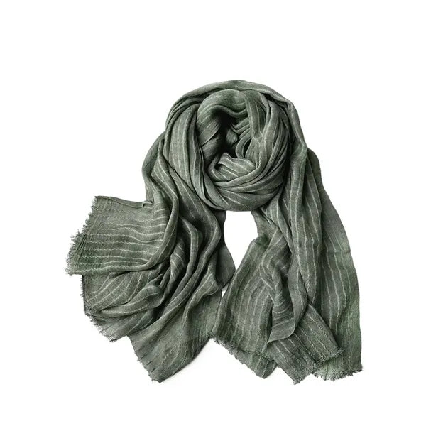 Breathable Cooling Cotton Linen Summer Scarf