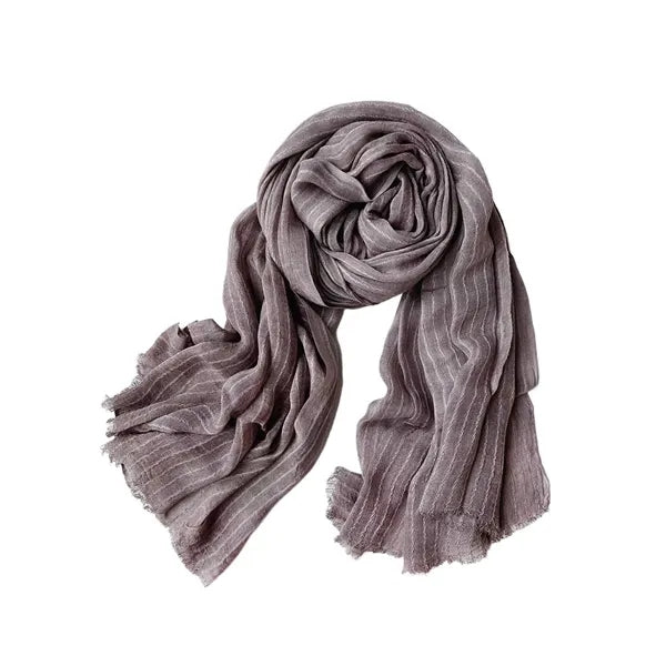 Breathable Cooling Cotton Linen Summer Scarf