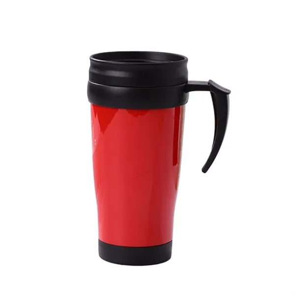 17 oz. Portable Travel Plastic Car Coffee Cup w/ Handle
