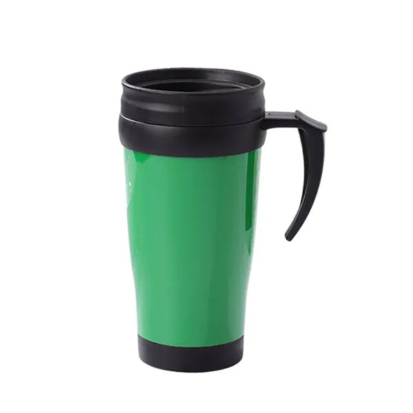 17 oz. Portable Travel Plastic Car Coffee Cup w/ Handle