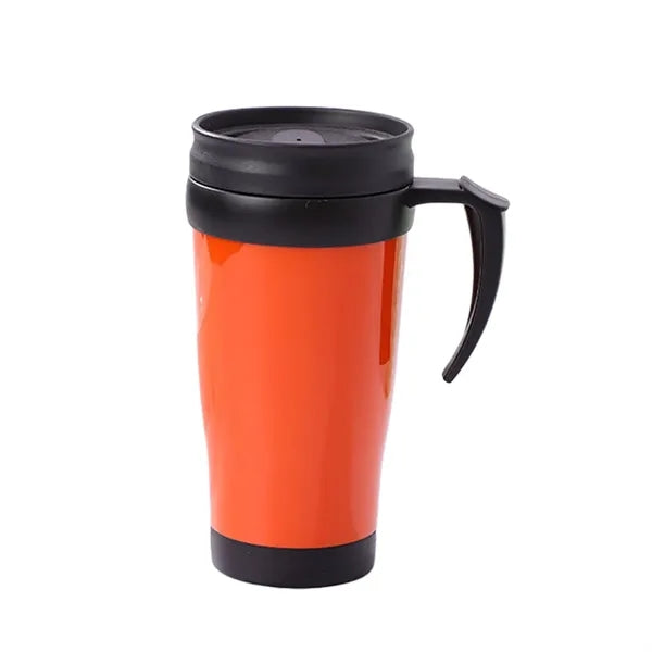 17 oz. Portable Travel Plastic Car Coffee Cup w/ Handle