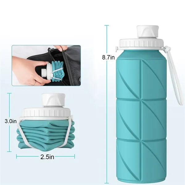 23oz Outdoor Creative Silicone Collapsible Water Bottle